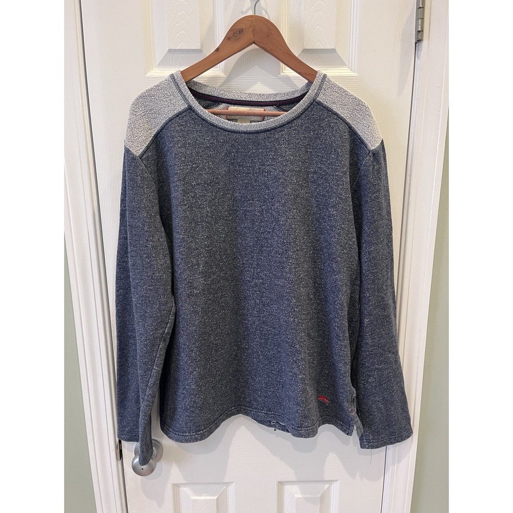 Tommy Bahama Men's XL Pullover fleece Lounge Shirt Sweater Blue 229901 Soft